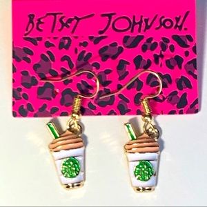 ☕️🆕 Betsey Johnson Style - Starbucks Coffee Earrings